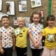 Children dressed as Pudsey bear for Children in Need