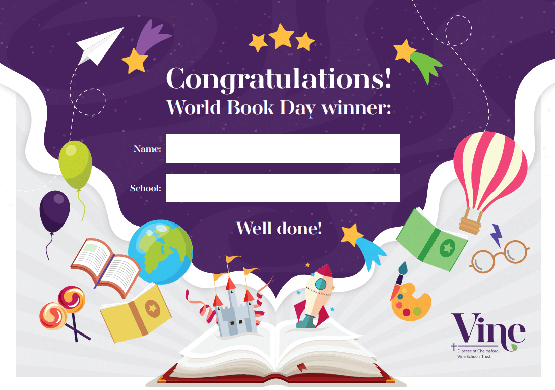 World Book Day Certificate